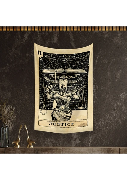 Tarot Kartı Justice Duvar Örtüsü Halısı