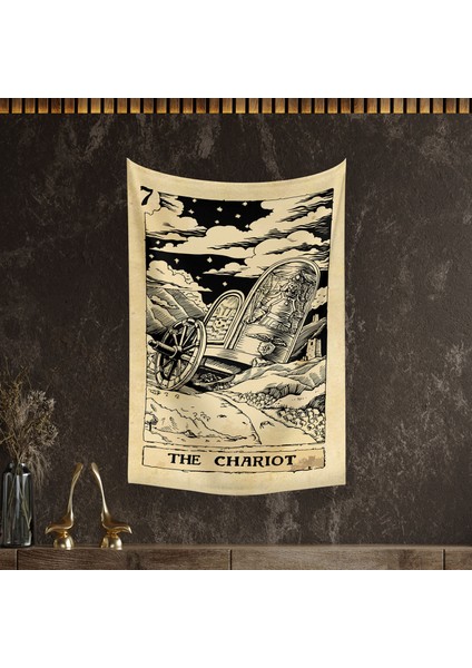Tarot Kartı The Chariot Duvar Örtüsü Halısı
