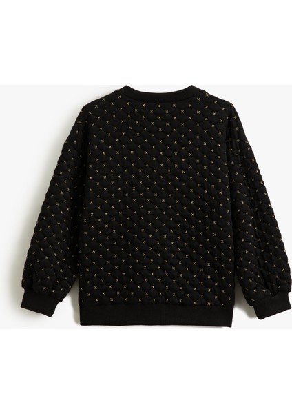 Yılbaşı Temalı Sweatshirt Pul Payet Işlemeli Kapitone Bisiklet Yaka fırsatları