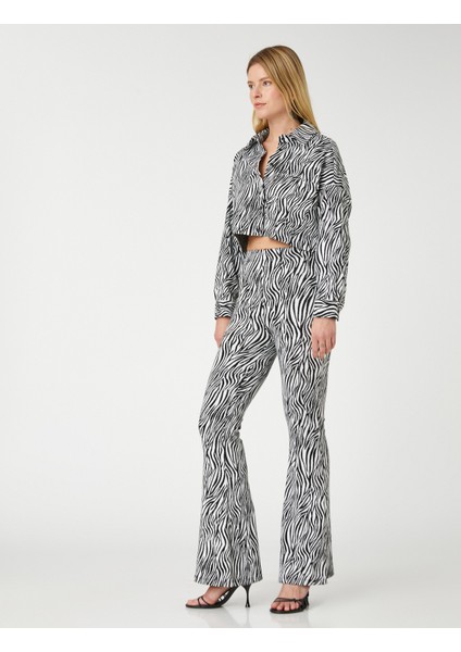 Zebra Desenli Ispanyol Paça Tayt fiyatları