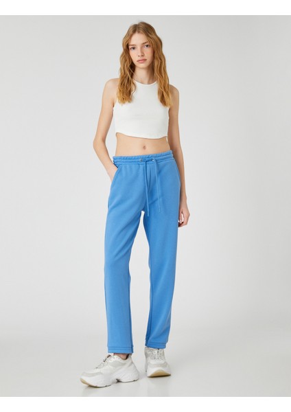 Jogger Eşofman Altı Cep Detaylı Paçası Beli Lastikli