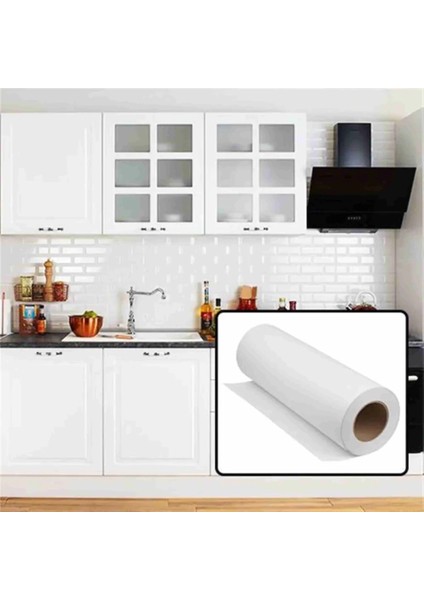 Mat Beyaz (100 cm x 5 Metre.) Düz Yapışkanlı Folyo.