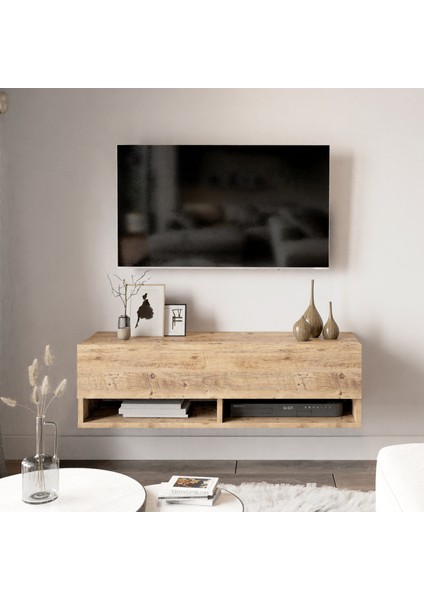 Delphin 100 cm Raflı Kapaklı Tv Ünitesi DLP13-A Çam