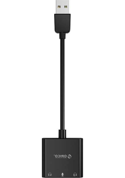 USB 2.0 TRS / TRRS 3.5mm Jack Girişli Harici Ses Kartı Siyah