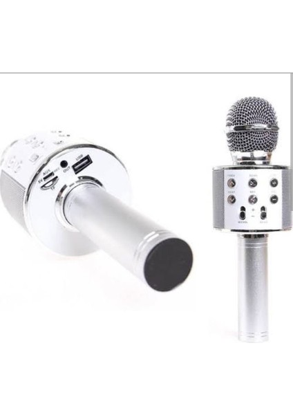 Kareoke Mikrofon Gümüş