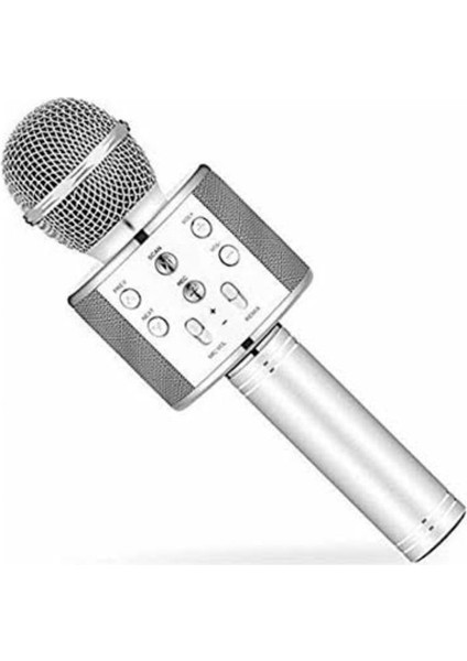 Kareoke Mikrofon Gümüş