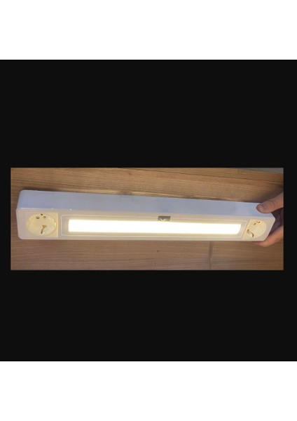 Uzun Tezgah Altı Armatür Prizli LED Aydınlatma Gün Işığı 3200K