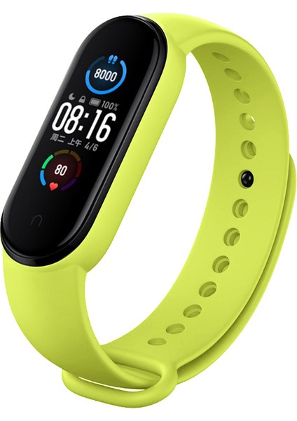 Mi Band 5 Mi Band 6 Mi Band 7 Tam Uyumlu Silikon Kordon