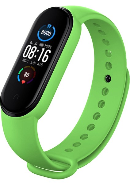 Mi Band 5 Mi Band 6 Mi Band 7 Tam Uyumlu Silikon Kordon