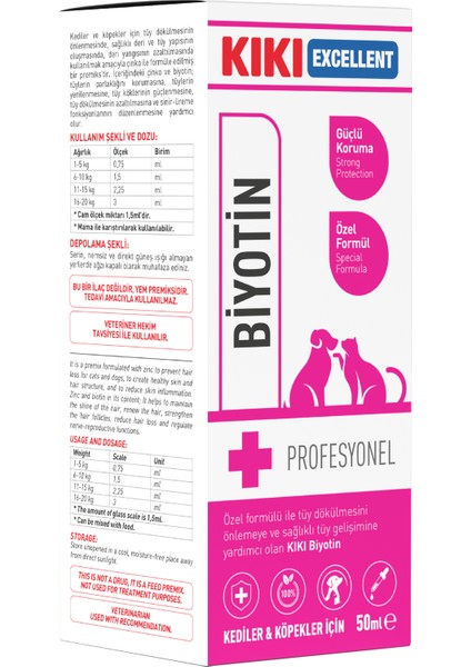 Kedi & Köpek Biyotin 50 Ml KCD104