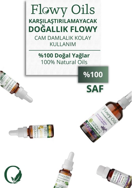 Flowy Oils Sandal Ağacı Yağı %100 Doğal Bitkisel Uçucu Yağ Sandalwood Oil 10 ml