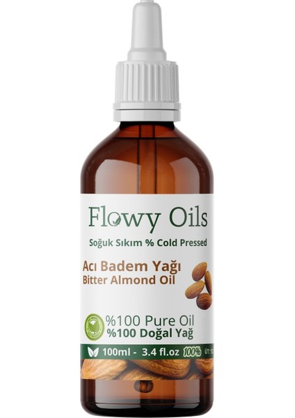 Acı Badem Yağı %100 Doğal Bitkisel Sabit Yağ Bitter Almond Oil 100 ml