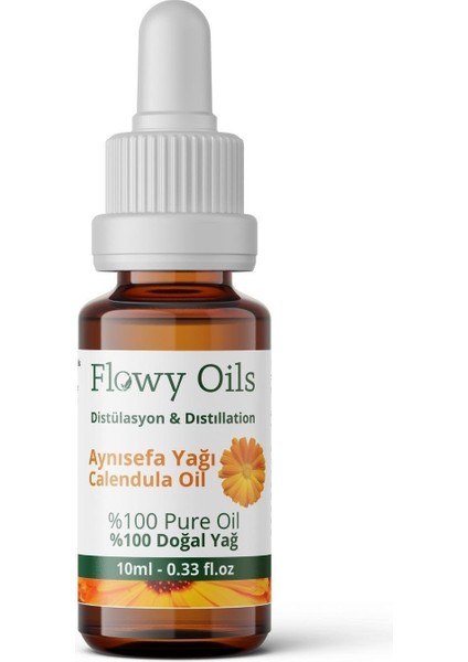 Flowy Oils Aynısefa Yağı %100 Doğal Bitkisel Uçucu Yağ Calendula Oil 10 ml