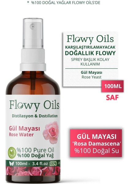 Gül Mayası Suyu Aydınlatıcı Tonik %100 Tam Saf Doğal Yağlı 100ML