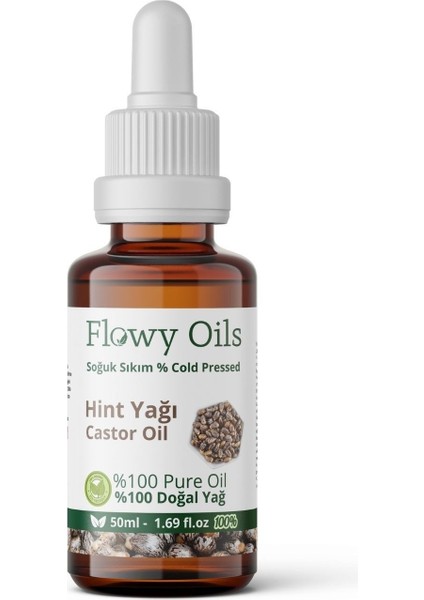 Hint Yağı %100 Doğal Bitkisel Sabit Yağ Castor Oil 50 ml
