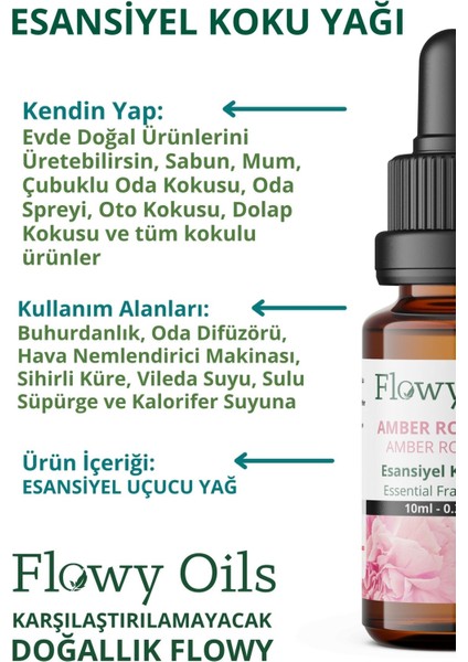 Flowy Oils Pudra Saf Esansiyel Uçucu Koku Yağı  10 ml