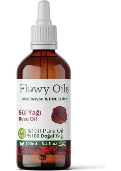 Gül Yağı %100 Doğal Bitkisel Uçucu Yağ Rose Oil 100 ml