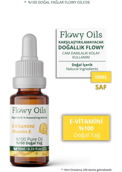 Flowy Oils E-Vitamini & Vitamin-E 10 ml