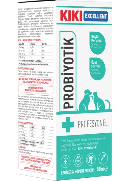 Kedi & Köpek Probiyotik 50 Ml. KCD101
