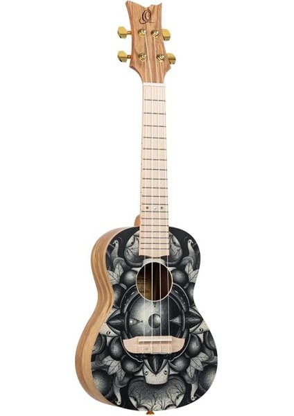 RUAR-BI Art Series Concert Ukulele (Birds)