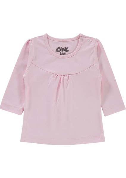 Civil Baby Kız Bebek Penye Sweatshirt 6-18 Ay Pembe