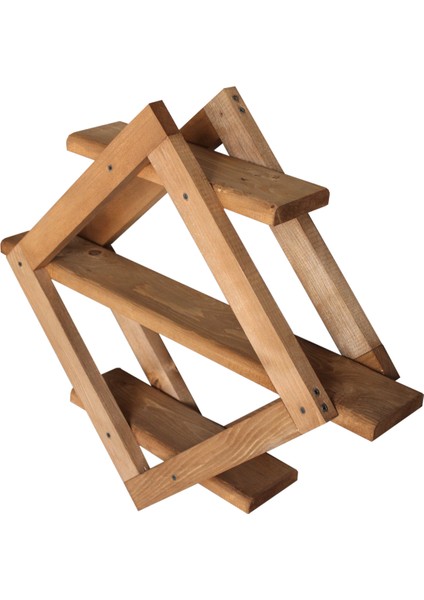 Prizma Ahşap Raf Ladin-Göknar Kendin Yap 59 x 50 x 13 cm SZN51-TEAK - - - -