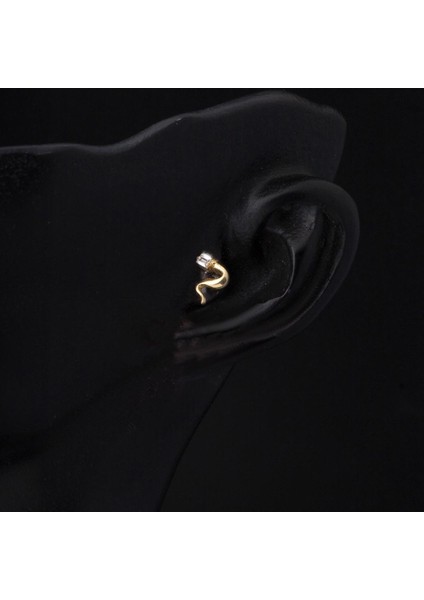 14 Ayar Altın Piercing Tragus Küpe
