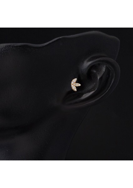 14 Ayar Altın Tragus Piercing Küpe