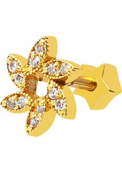 14 Ayar Altın Piercing Tragus Küpe