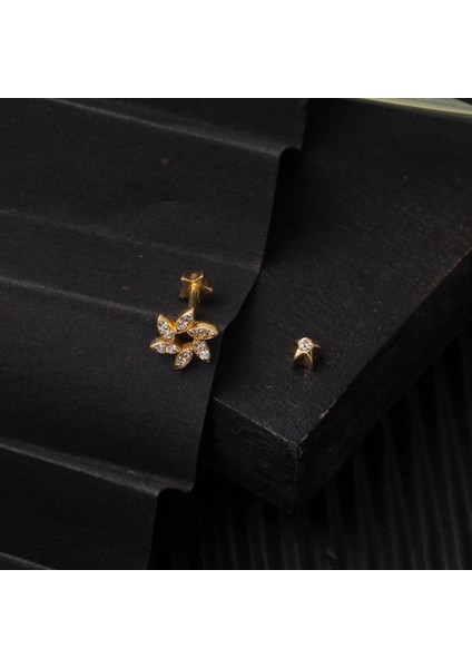 14 Ayar Altın Piercing Tragus Küpe