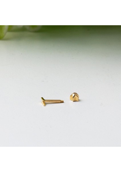 14 Ayar Altın Meta Piercing Tragus Küpe