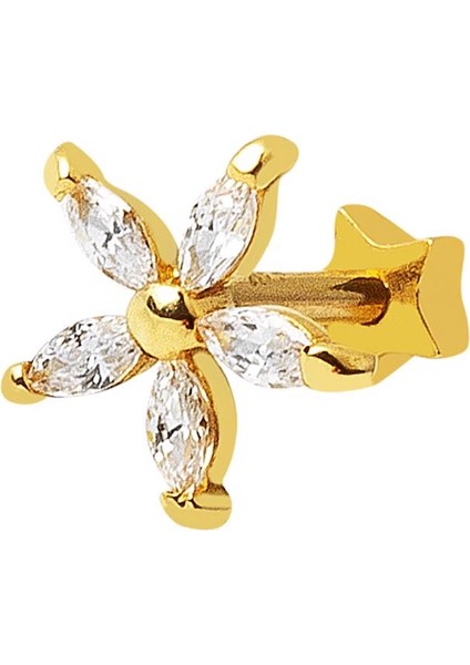 14 Ayar Altın Yıldızlı Tragus Küpe