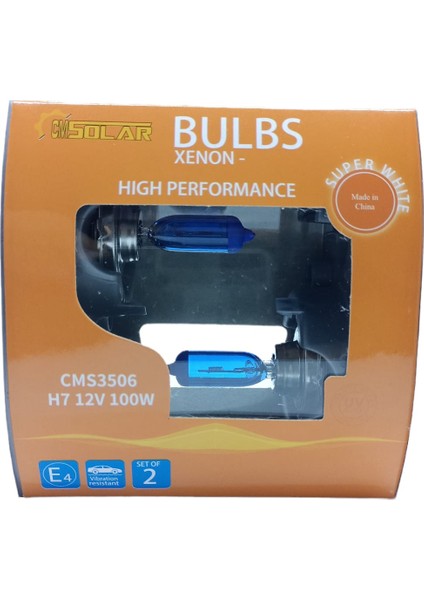 12V H7 100W Dark Blue Beyaz Işık 5000K Ampul Takım