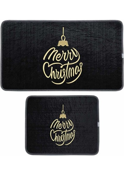 Merry Christmas 2li Banyo Paspas Takımı