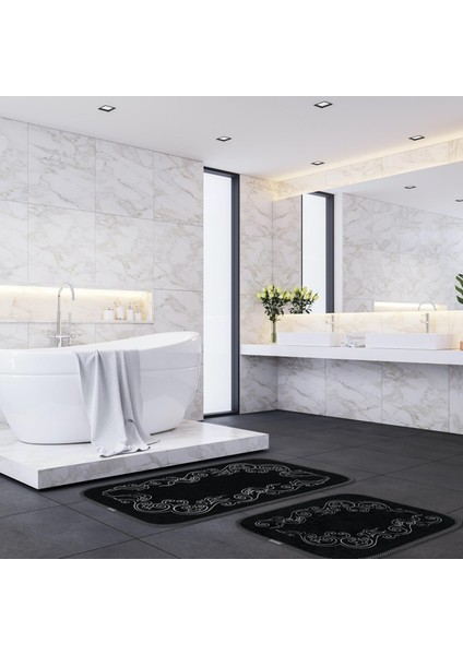 Gence Motif 2'li Banyo Paspas Takımı