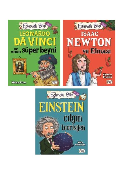 Eğlenceli Bilgi Bilim 3 Kitap Set / Leonardo Da Vinci + Isaac Newton + Einstein