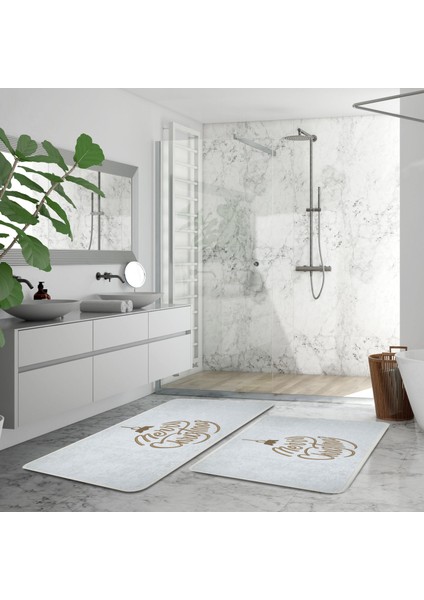 Merry Christmas 2'li Banyo Paspas Takımı