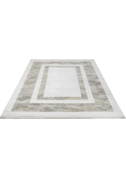 Bernetta Antrasit Geometrik Makine Salon Halısı Yolluk