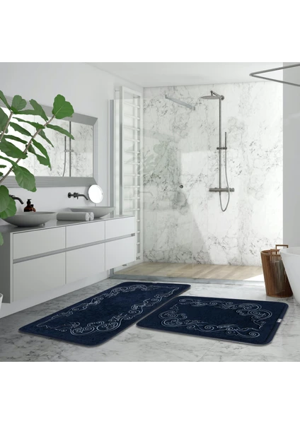 Gence Motif 2li Banyo Paspas Takımı