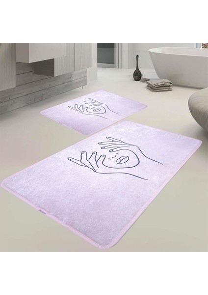Gizli Yüz 2li Banyo Paspas Takımı
