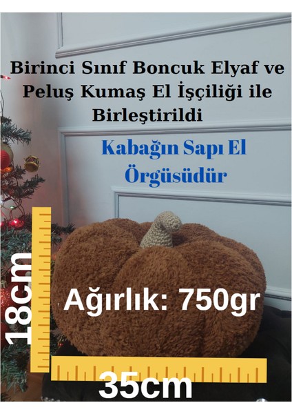 3D Bal Kabağı Dekoratif Peluş Kırlent