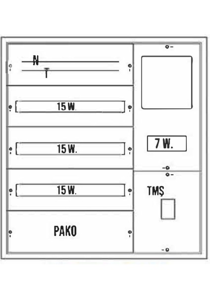 1 Trifaze 45 Sigorta Yerli Pano Sıva Altı Sac