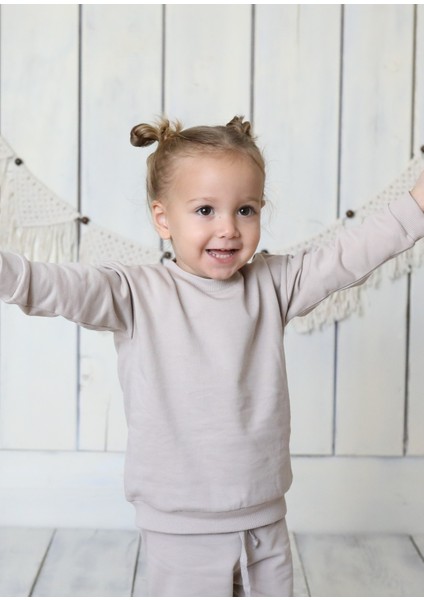 Şardonlu Sweatshirt Eşofman Üstü