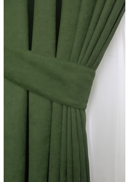 Yeşil Petek Kadife Dokulu Fon Perde Düz Dikişli Ekstrafor Büzgü 1.sınıf Kalite modelleri
