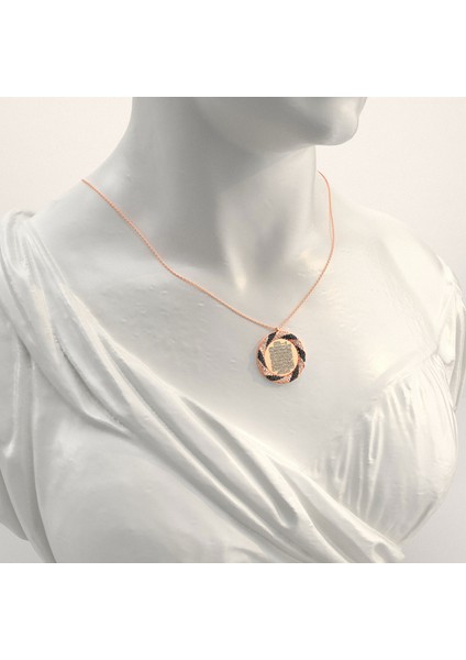 Burgu Çerçeve Ayetel Kürsi Rose Gümüş Kolye fiyatları