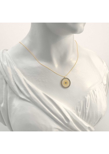 Nazar Boncuğu Altın Kaplama Gümüş Kolye modelleri