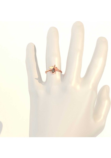 Mineli Arı Rose Gümüş Yüzük indirimleri