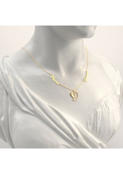 Isimli Bebek Ayak Izi Gümüş Kolye fiyatları