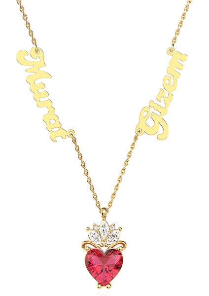 Isimli Kalbimin Tacı Gümüş Kolye