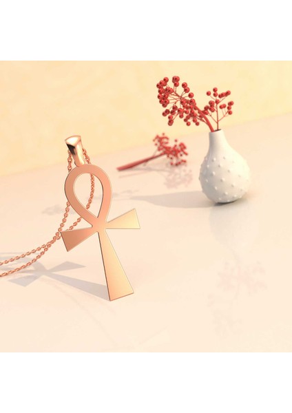 Ankh Antik Mısır Sembolü Rose Gümüş Kolye fiyatları